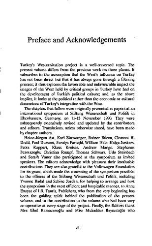 Turkey and The West: Changing Political and Cultural Identities