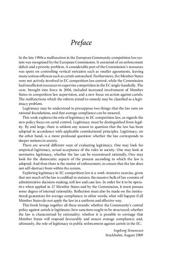 Legitimacy in EU Cartel Control