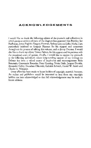 The Non-Philosophy of Gilles Deleuze