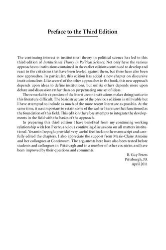 Institutional Theory in Political Science: The New Institutionalism