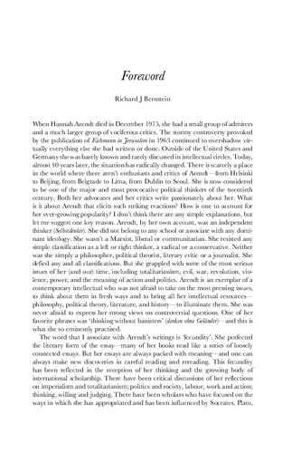 Hannah Arendt and the Law