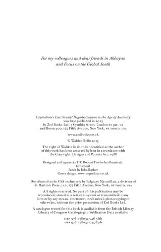 Capitalism’s Last Stand?: Deglobalization in the Age of Austerity