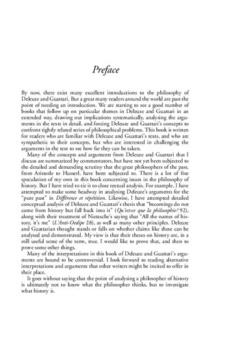 Deleuze and Guattari’s Philosophy of History