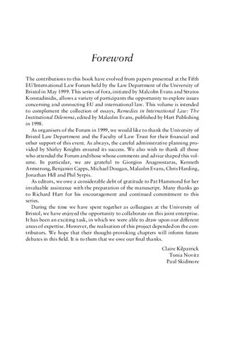 The Future of Remedies in Europe