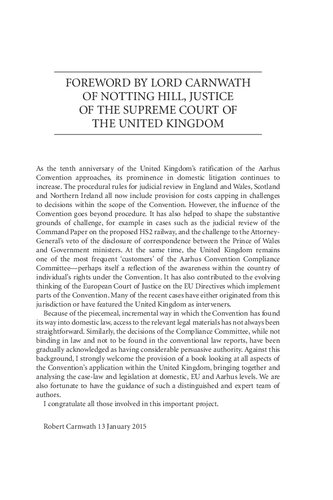 The Aarhus Convention: A Guide for UK Lawyers