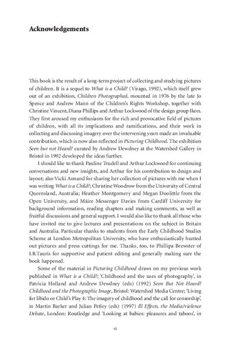 Picturing Childhood: The Myth of the Child in Popular Imagery