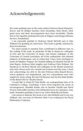 Shakespeare and Gesture in Practice: Shakespeare in Practice