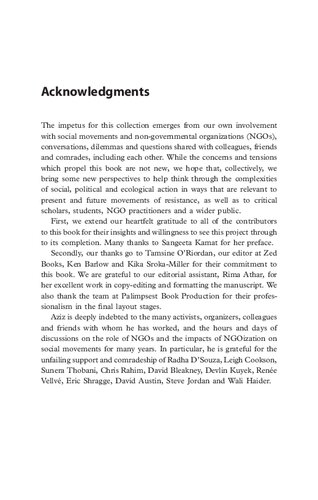 NGOization: Complicity, Contradictions and Prospects