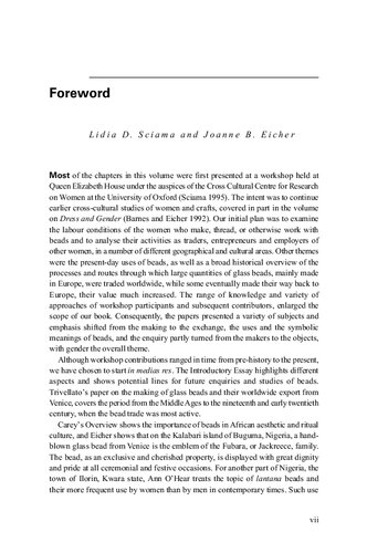 Beads and Bead Makers: Gender, Material Culture and Meaning