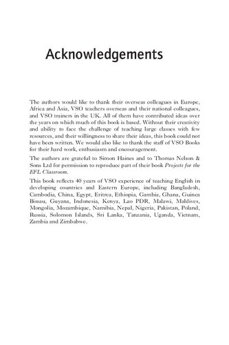 The English Language Teacher’s Handbook: How to teach large classes with few resources