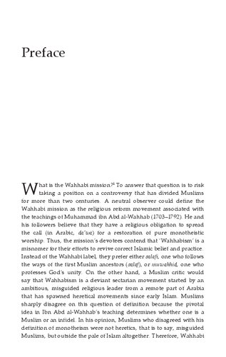 The Wahhabi Mission and Saudi Arabia