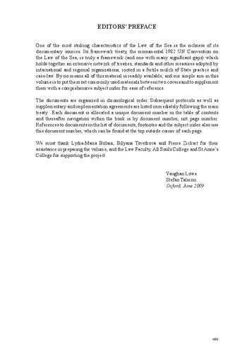 The Legal Order of the Oceans: Basic Documents on Law of the Sea