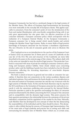 A Casebook on European Consumer Law