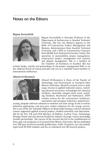 The Sustainable Built Environment: Technical, Managerial, Legal and Economic Aspects