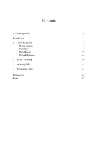 Kafka Translated: How Translators have Shaped our Reading of Kafka