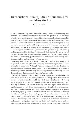 Jean-Luc Nancy: Justice, Legality and World