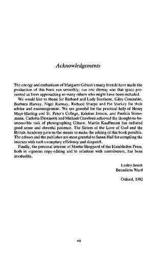 Intellectual Life in the Middle Ages: Essays Presented to Margaret Gibson