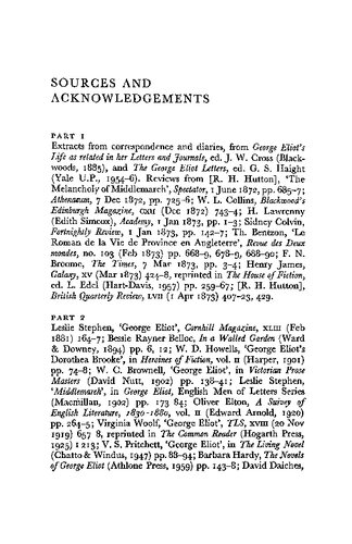 George Eliot: Middlemarch