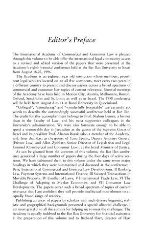 New Developments in International Commercial and Consumer Law: Proceedings of the 8th Biennial Conference of the International Academy of Commercial and Consumer Law