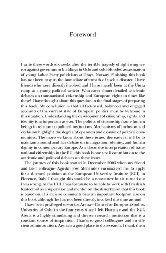 Transnational Citizenship in the European Union: Past, Present, and Future