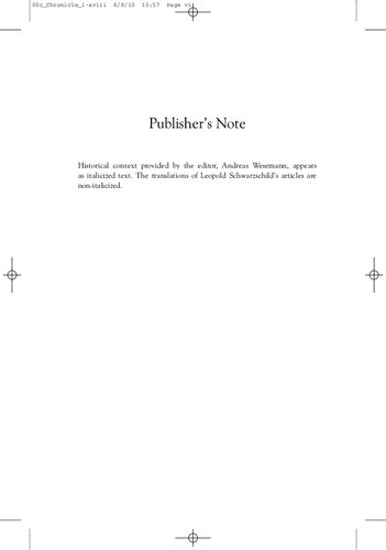 Chronicle of a Downfall: Germany 1929–1939