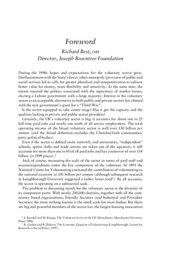 The Voluntary Sector, the State and the Law