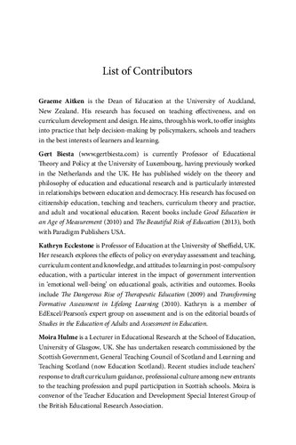 Reinventing the Curriculum: New Trends in Curriculum Policy and Practice