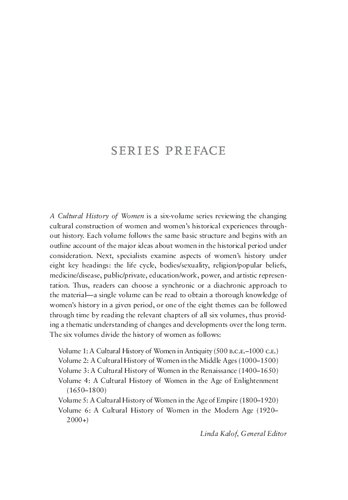 A Cultural History of Women in Antiquity