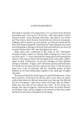 The Bible, Gender, and Reception History: The Case of Job’s Wife