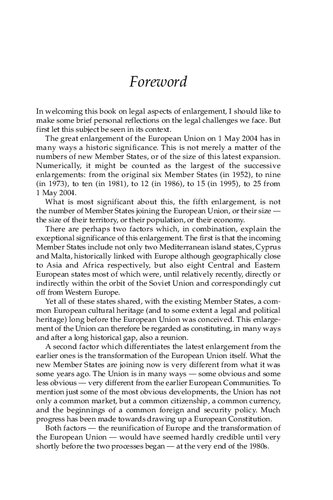 EU Enlargement: A Legal Approach