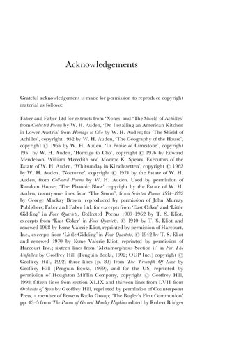 Ecstasy and Understanding: Religious Awareness in English Poetry from the Late Victorian to the Modern Period