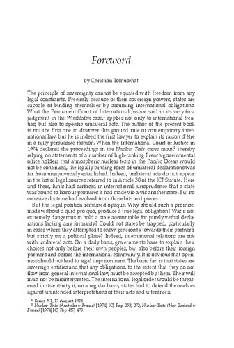 Promises of States under International Law