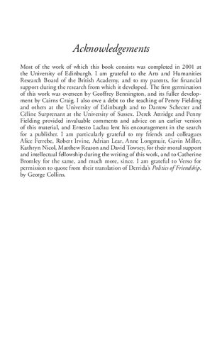 Deconstruction and Democracy