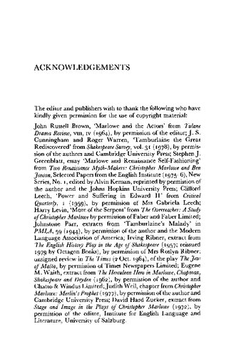 Marlowe: Tamburlaine, Edward II and The Jew of Malta