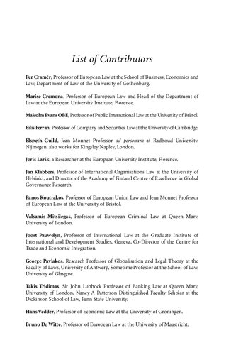 Beyond the Established Legal Orders: Policy Interconnections between the EU and the Rest of the World