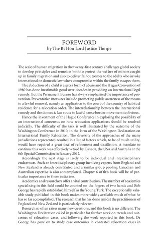 Relocation Disputes: Law and Practice in England and New Zealand