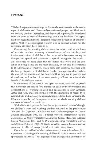 A Will of Their Own: Cross-cultural perspectives on working children