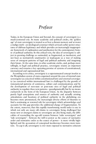 Sovereignty in Transition