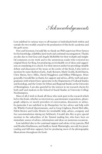 Goth: Identity, Style and Subculture