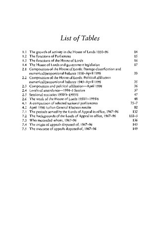 The House of Lords: Its Parliamentary and Judicial Roles