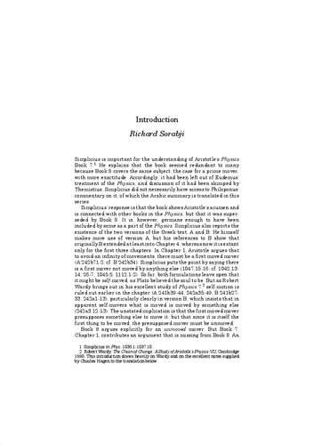 Simplicius: On Aristotle On Physics 7