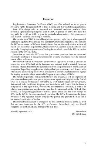 Supplementary Protection Certificates (SPC): A Handbook