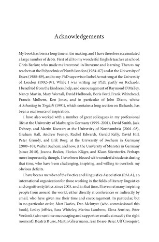 I. A. Richards and the Rise of Cognitive Stylistics