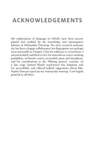 Othello: Language and Writing