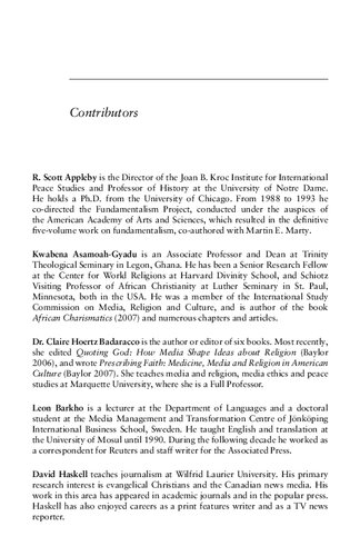 Fundamentalisms and the Media