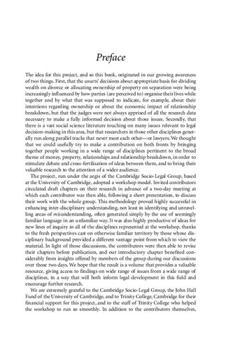 Sharing Lives, Dividing Assets: An Inter-Disciplinary Study