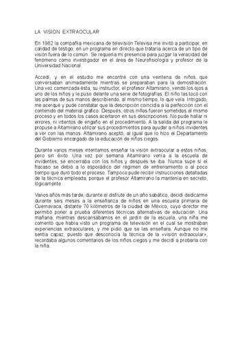 La Vision Extraocular