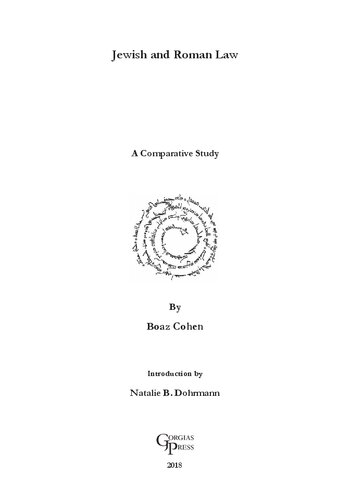 Jewish and Roman Law - Comparative Study