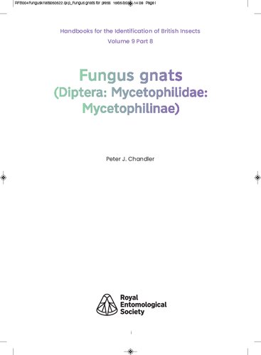 Handbooks for the identification of British insects: Fungus gnats (Diptera Mycetophilidae Mycetophilinae)
