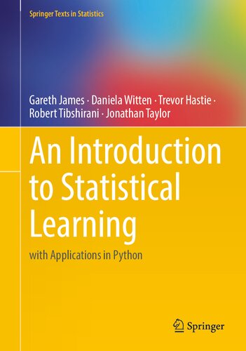 An Introduction to Statistical Learning: with Applications in Python (Springer Texts in Statistics)